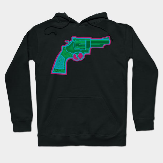 .44 Magnum Revolver Hoodie by Art from the Blue Room